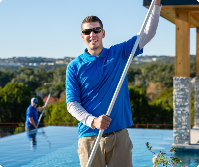 Weekly pool maintenance services in Greater Austin by Pegasus Pools of Austin